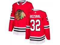 Men's Chicago Blackhawks #32 Michal Rozsival adidas Red Authentic Jersey