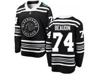 Men's Chicago Blackhawks #74 Nicolas Beaudin Black Breakaway 2019 Winter Classic NHL Jersey