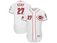 Men's Cincinnati Reds Matt Kemp Majestic White 150th Anniversary Home Authentic Collection Flex Base Player Jersey