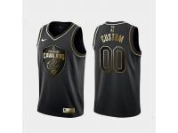 Men's Cleveland Cavaliers Black Custom Golden Edition Jersey With Any Name And Number