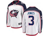 Men's Columbus Blue Jackets #3 Seth Jones White Away Breakaway NHL Jersey