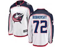 Men's Columbus Blue Jackets #72 Sergei Bobrovsky White Away Breakaway NHL Jersey