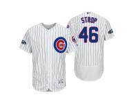 Men's Cubs 2018 Postseason White Pedro Strop Flex Base Home Jersey