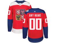 Men's Czech Republic Hockey adidas Red World Cup of Hockey 2016 Premier Custom Jersey