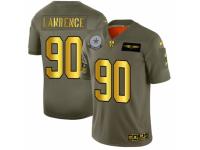 Men's Dallas Cowboys #90 DeMarcus Lawrence Limited Olive Gold 2019 Salute to Service Football Jersey