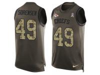 Men's Daniel Sorensen #49 Nike Green Jersey - NFL Kansas City Chiefs Salute to Service Tank Top