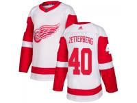 Men's Detroit Red Wings #40 Henrik Zetterberg adidas White Authentic Jersey