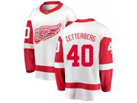 Men's Detroit Red Wings #40 Henrik Zetterberg Authentic White Away Breakaway NHL Jersey