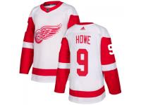 Men's Detroit Red Wings #9 Gordie Howe adidas White Authentic Jersey