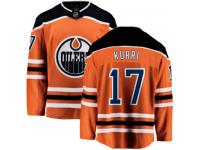 Men's Edmonton Oilers #17 Jari Kurri Orange Home Breakaway NHL Jersey