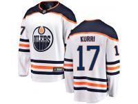 Men's Edmonton Oilers #17 Jari Kurri White Away Breakaway NHL Jersey