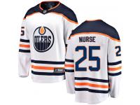Men's Edmonton Oilers #25 Darnell Nurse White Away Breakaway NHL Jersey