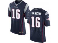 Men's Elite Andrew Hawkins #16 Nike Navy Blue Home Jersey - NFL New England Patriots