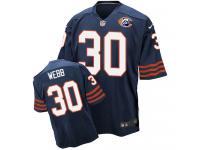 Men's Elite B.W. Webb #30 Nike Navy Blue Jersey - NFL Chicago Bears Throwback