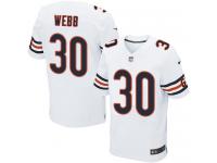 Men's Elite B.W. Webb #30 Nike White Road Jersey - NFL Chicago Bears