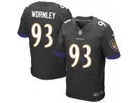 Men's Elite Chris Wormley #93 Nike Black Alternate Jersey - NFL Baltimore Ravens