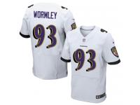 Men's Elite Chris Wormley #93 Nike White Road Jersey - NFL Baltimore Ravens