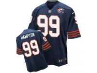 Men's Elite Dan Hampton #99 Nike Navy Blue Jersey - NFL Chicago Bears Throwback