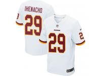 Men's Elite Duke Ihenacho White Jersey Road #29 NFL Washington Redskins Nike