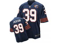 Men's Elite Eddie Jackson #39 Nike Navy Blue Jersey - NFL Chicago Bears Throwback