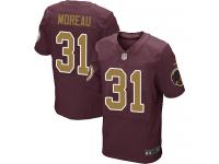 Men's Elite Fabian Moreau #31 Nike Burgundy Red Alternate Jersey - NFL Washington Redskins 80th