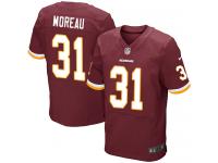 Men's Elite Fabian Moreau #31 Nike Burgundy Red Home Jersey - NFL Washington Redskins