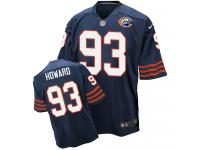 Men's Elite Jaye Howard #93 Nike Navy Blue Jersey - NFL Chicago Bears Throwback
