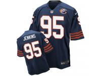 Men's Elite John Jenkins #95 Nike Navy Blue Jersey - NFL Chicago Bears Throwback