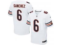 Men's Elite Mark Sanchez #6 Nike White Road Jersey - NFL Chicago Bears