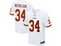 Men's Elite Montae Nicholson #34 Nike White Road Jersey - NFL Washington Redskins