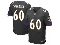 Men's Elite Nico Siragusa #60 Nike Black Alternate Jersey - NFL Baltimore Ravens