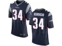 Men's Elite Rex Burkhead #34 Nike Navy Blue Home Jersey - NFL New England Patriots