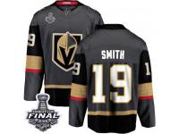 Men's Fanatics Branded Vegas Golden Knights #19 Reilly Smith Black Home Breakaway 2018 Stanley Cup Final NHL Jersey