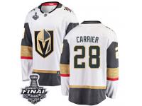 Men's Fanatics Branded Vegas Golden Knights #28 William Carrier White Away Breakaway 2018 Stanley Cup Final NHL Jersey