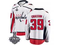 Men's Fanatics Branded Washington Capitals #39 Alex Chiasson White Away Breakaway 2018 Stanley Cup Final NHL Jersey