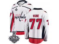 Men's Fanatics Branded Washington Capitals #77 T.J. Oshie White Away Breakaway 2018 Stanley Cup Final NHL Jersey