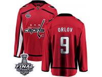 Men's Fanatics Branded Washington Capitals #9 Dmitry Orlov Red Home Breakaway 2018 Stanley Cup Final NHL Jersey