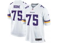 Men's Game Alex Boone #75 Nike White Road Jersey - NFL Minnesota Vikings