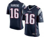 Men's Game Andrew Hawkins #16 Nike Navy Blue Home Jersey - NFL New England Patriots