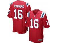 Men's Game Andrew Hawkins #16 Nike Red Alternate Jersey - NFL New England Patriots