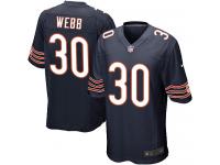 Men's Game B.W. Webb #30 Nike Navy Blue Home Jersey - NFL Chicago Bears