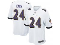Men's Game Brandon Carr #24 Nike White Road Jersey - NFL Baltimore Ravens