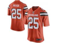 Men's Game Calvin Pryor #25 Nike Orange Alternate Jersey - NFL Cleveland Browns