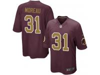 Men's Game Fabian Moreau #31 Nike Burgundy Red Alternate Jersey - NFL Washington Redskins 80th