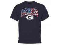 Men's Green Bay Packers Pro Line Navy Banner Wave T-Shirt