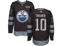 Men's Hockey Edmonton Oilers #10 Esa Tikkanen Jersey Black 1917-2017 100th Anniversary
