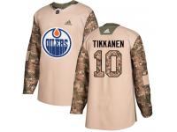 Men's Hockey Edmonton Oilers #10 Esa Tikkanen Jersey Camo Veterans Day Practice
