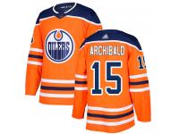 Men's Hockey Edmonton Oilers #15 Josh Archibald Home Jersey Orange