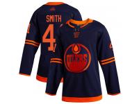 Men's Hockey Edmonton Oilers #41 Mike Smith Alternate Jersey Navy Blue