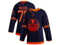 Men's Hockey Edmonton Oilers #70 Ryan McLeod Alternate Jersey Navy Blue